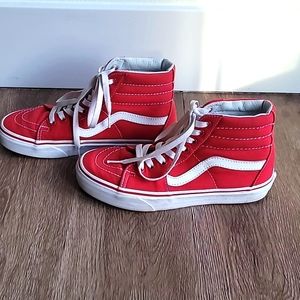 Vans hightop red shoes